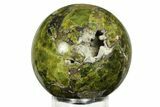 Polished Green Opal Sphere - Madagascar #244585-1